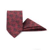 VERMILION VORTEX TIE AND POCKET SQUARE SET